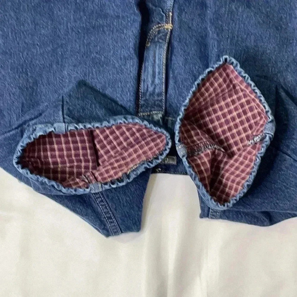 Cabela’s Flannel Fleece Lined Blue Denim Jeans 10 Short - Picture 5 of 15